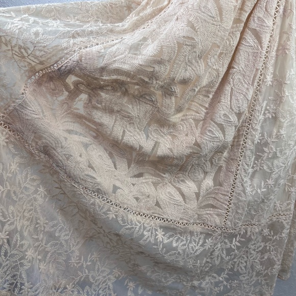 Free People Lace, lined, champagne, Empire waisted sz. 2 dress - Picture 6 of 14